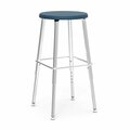 Virco 120 Series Adjustable Stool From 19" to 27" with Steel Glides - Navy Seat 1201927SG